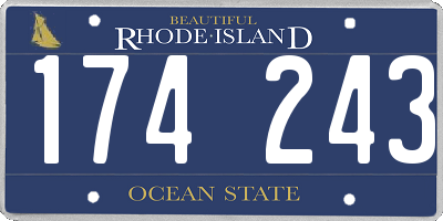 RI license plate 174243