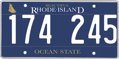 RI license plate 174245