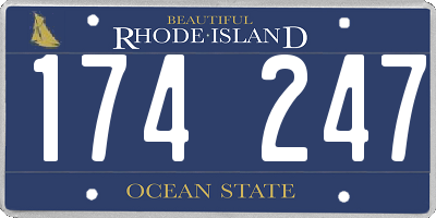 RI license plate 174247
