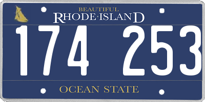 RI license plate 174253