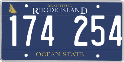 RI license plate 174254