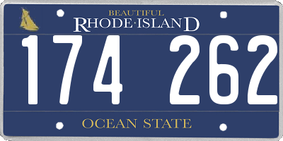 RI license plate 174262