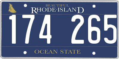 RI license plate 174265