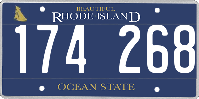 RI license plate 174268