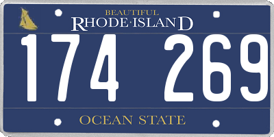 RI license plate 174269