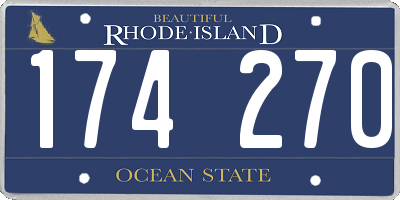 RI license plate 174270