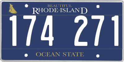 RI license plate 174271