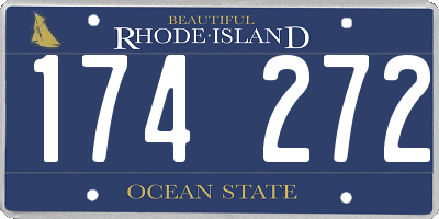 RI license plate 174272