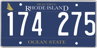 RI license plate 174275