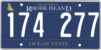RI license plate 174277