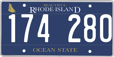 RI license plate 174280