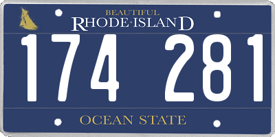 RI license plate 174281