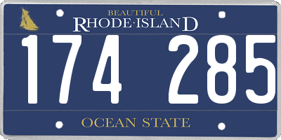 RI license plate 174285