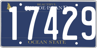 RI license plate 17429