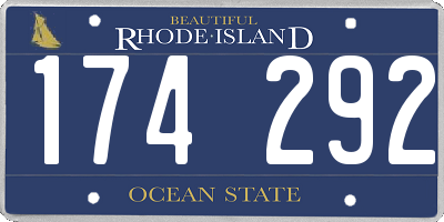 RI license plate 174292