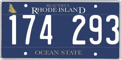 RI license plate 174293