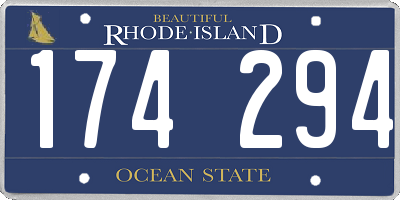 RI license plate 174294