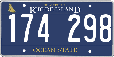 RI license plate 174298