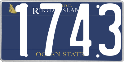 RI license plate 1743