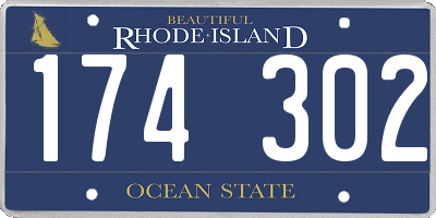 RI license plate 174302
