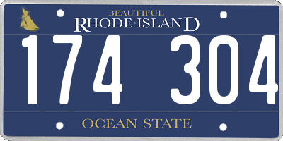 RI license plate 174304
