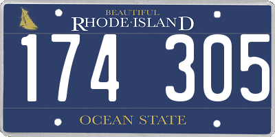 RI license plate 174305