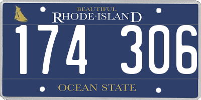 RI license plate 174306
