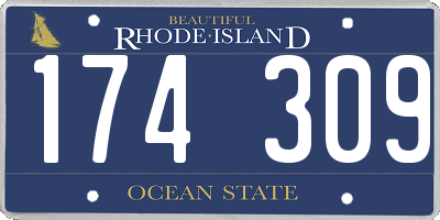 RI license plate 174309