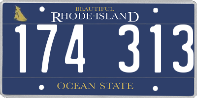 RI license plate 174313