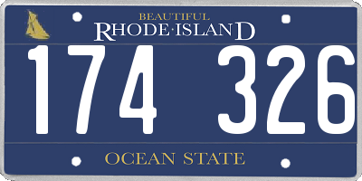 RI license plate 174326