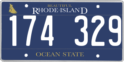 RI license plate 174329