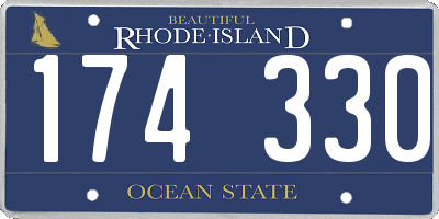 RI license plate 174330