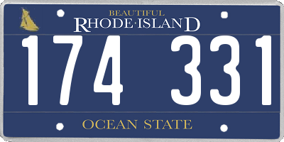 RI license plate 174331