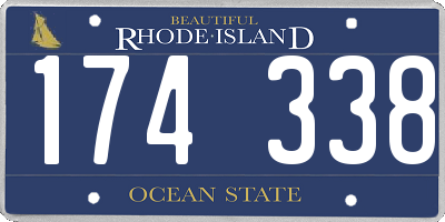 RI license plate 174338