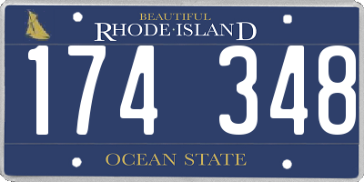 RI license plate 174348