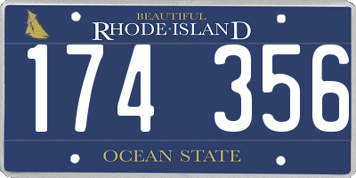 RI license plate 174356