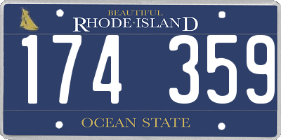 RI license plate 174359