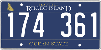 RI license plate 174361