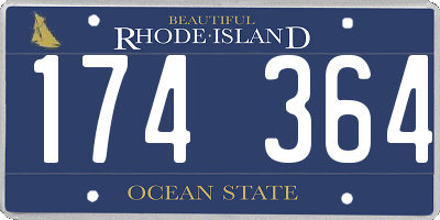 RI license plate 174364