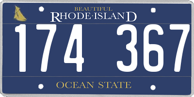 RI license plate 174367