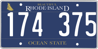 RI license plate 174375