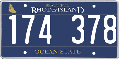 RI license plate 174378