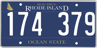 RI license plate 174379