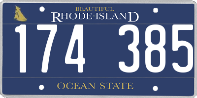 RI license plate 174385