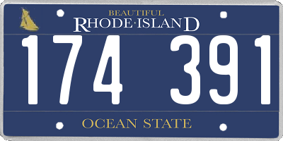 RI license plate 174391