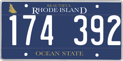 RI license plate 174392