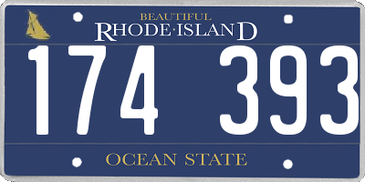 RI license plate 174393