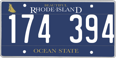 RI license plate 174394
