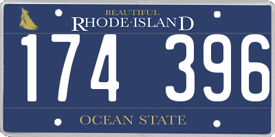 RI license plate 174396