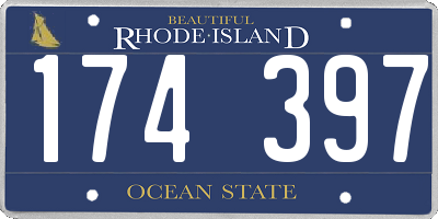 RI license plate 174397